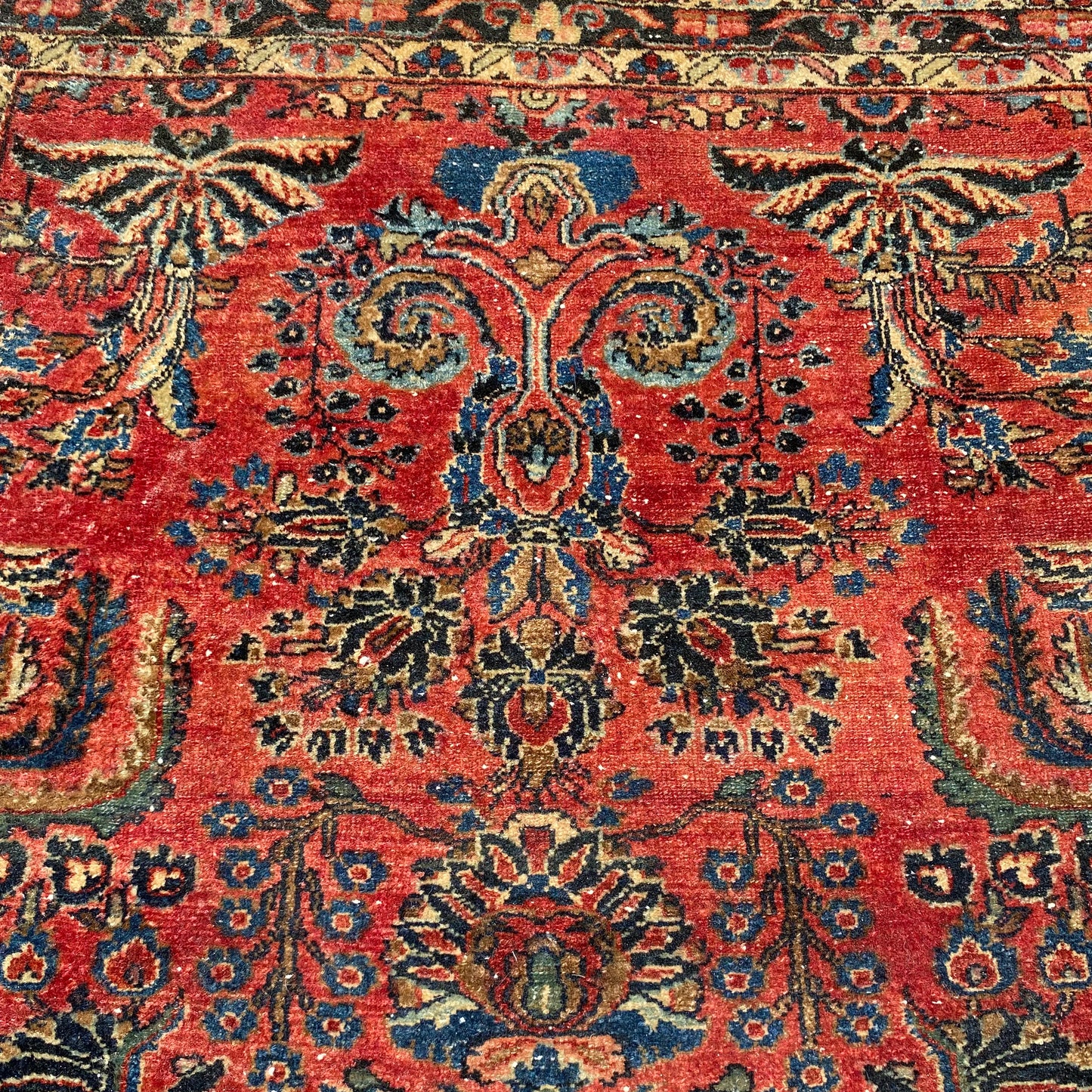 Vintage Rug, 3' 9 x 5' 6 Dark Pink