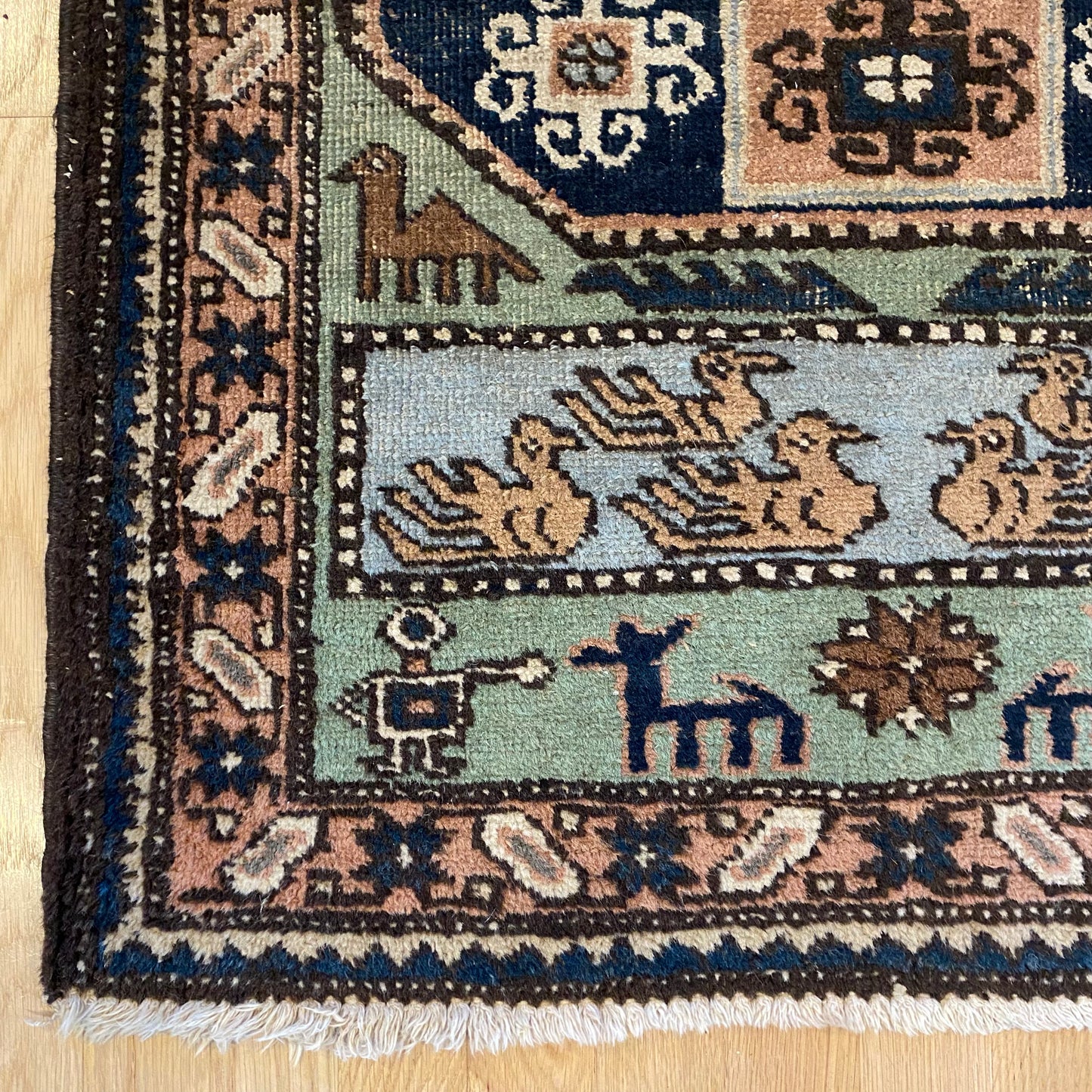 Vintage Rug, 2' 5 x 3' 10 Green