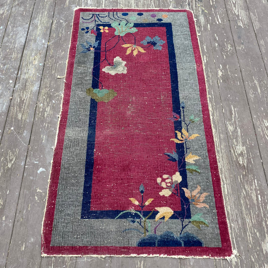 Vintage Rug, 2' 8 x 4' 11 Magenta