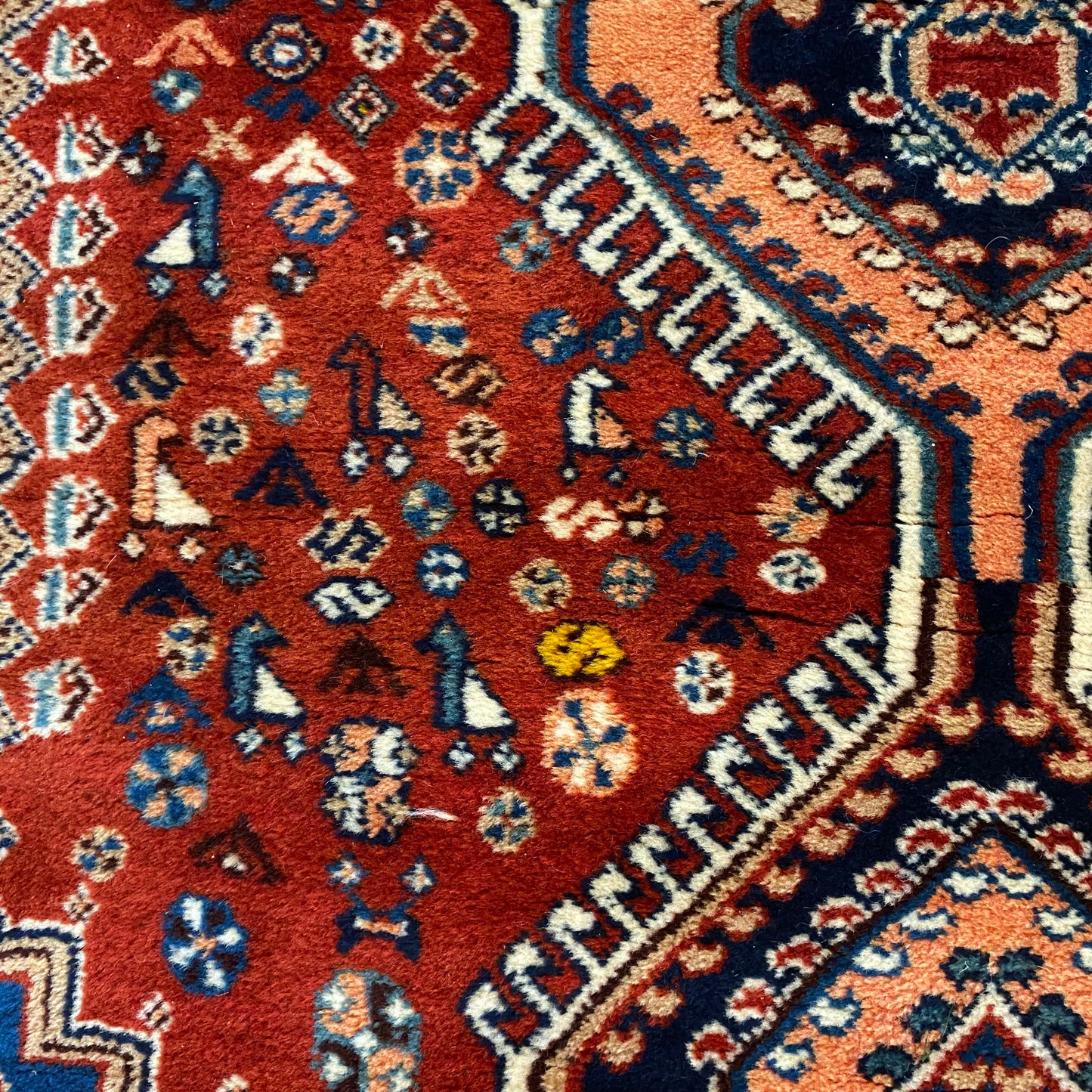 Vintage Rug, 3' 7 x 5' Blue