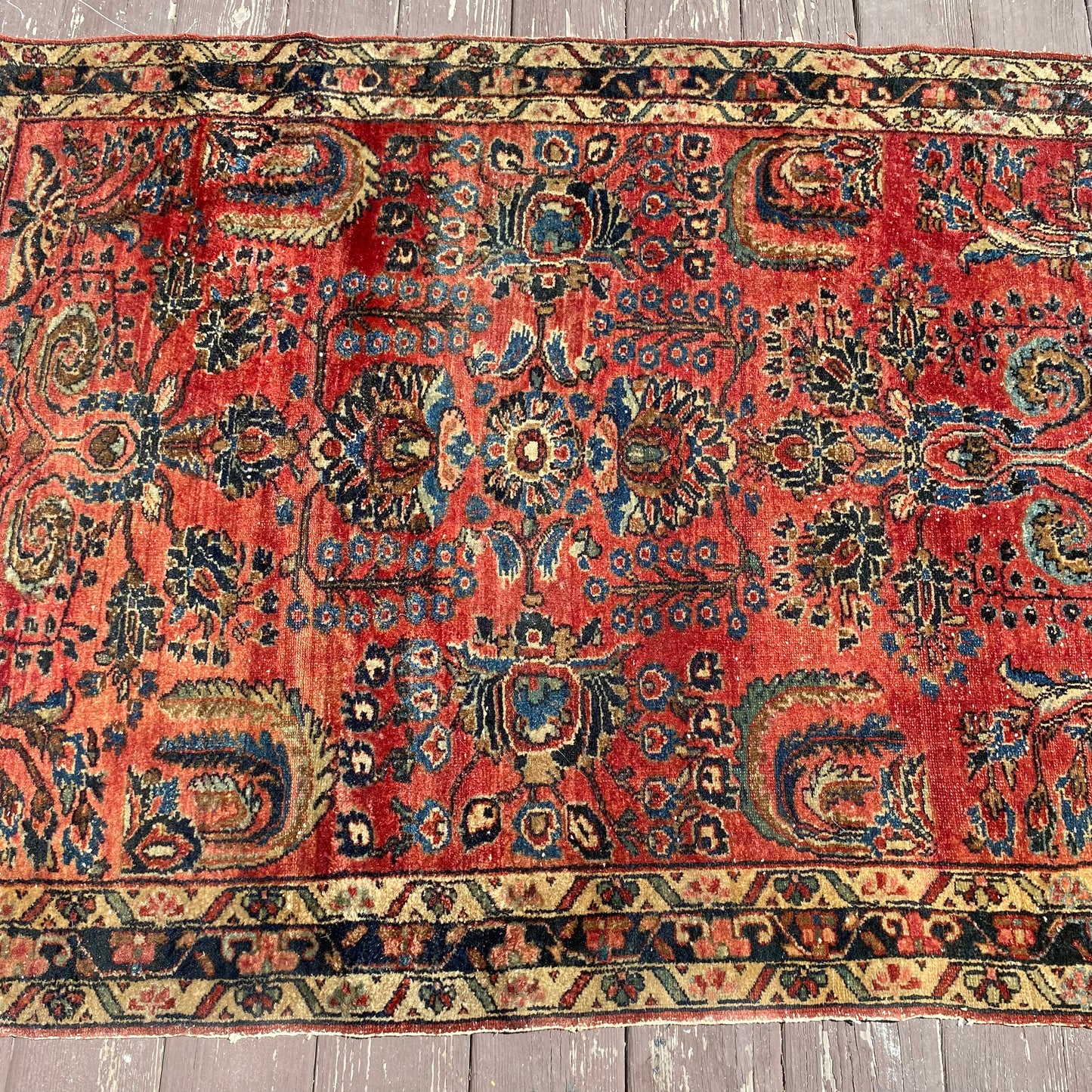 Vintage Rug, 3' 9 x 5' 6 Dark Pink