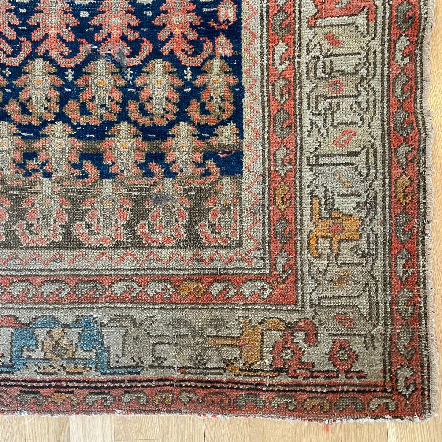 Antique Rug, 4' x 6' 4 Blue
