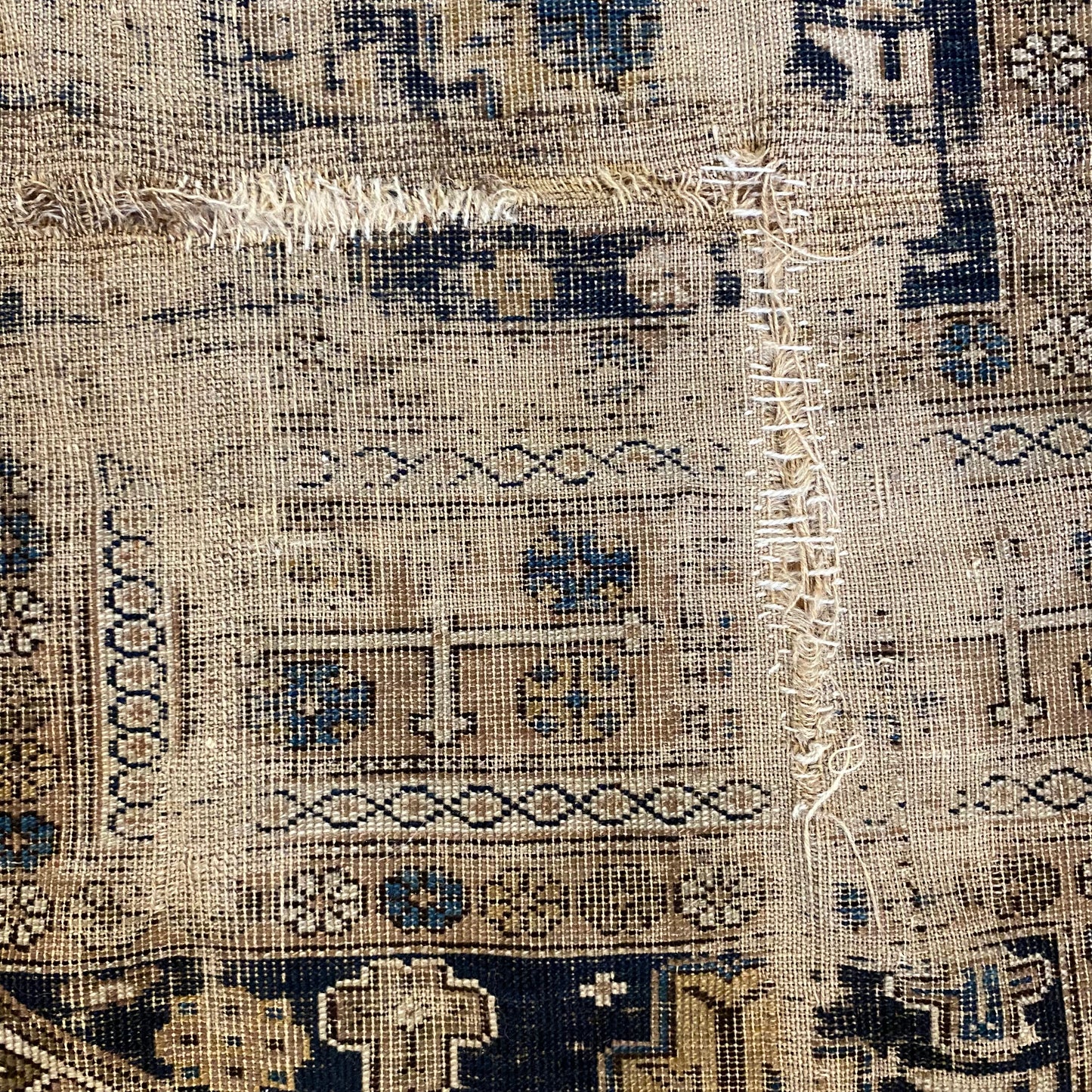 Antique Rug, 4' 2 x 5' 3 Blue