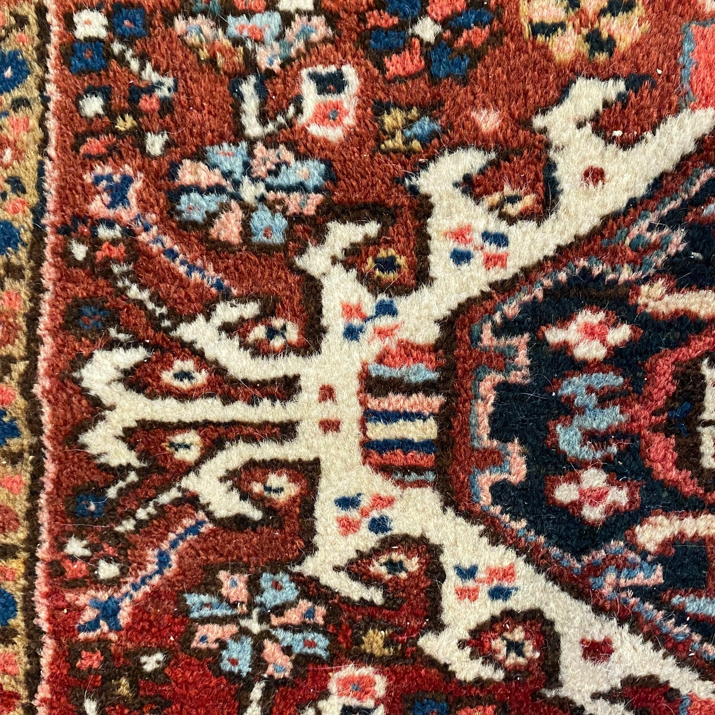 Vintage Rug, 3' 4 x 4' 8 Red