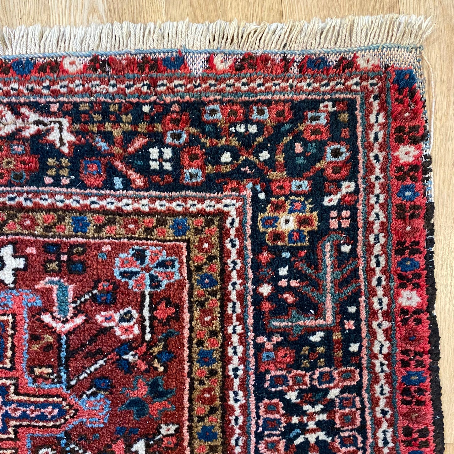 Vintage Rug, 3' 4 x 4' 8 Red