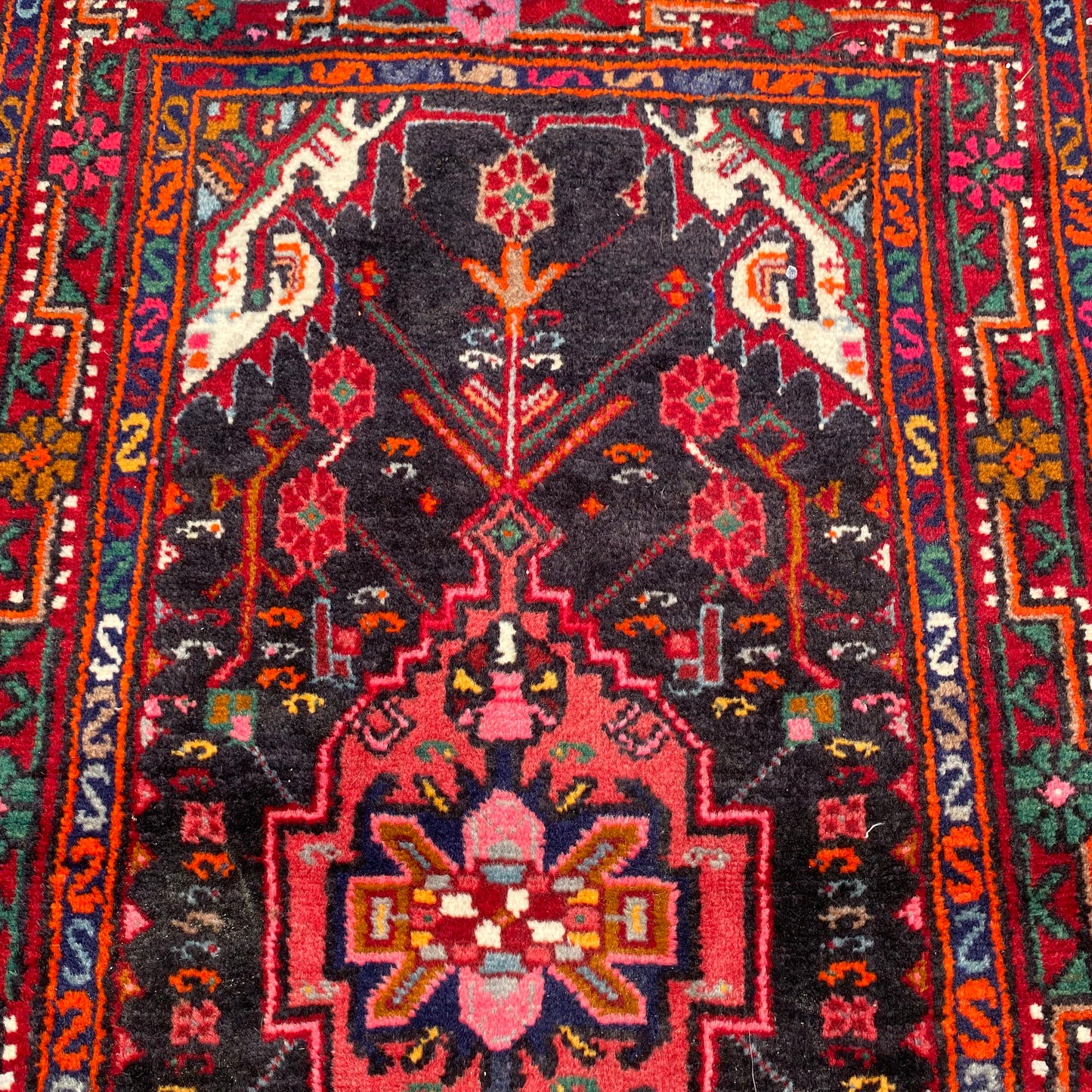 Vintage Rug, 2' 3 x 3' 9 Dark Blue