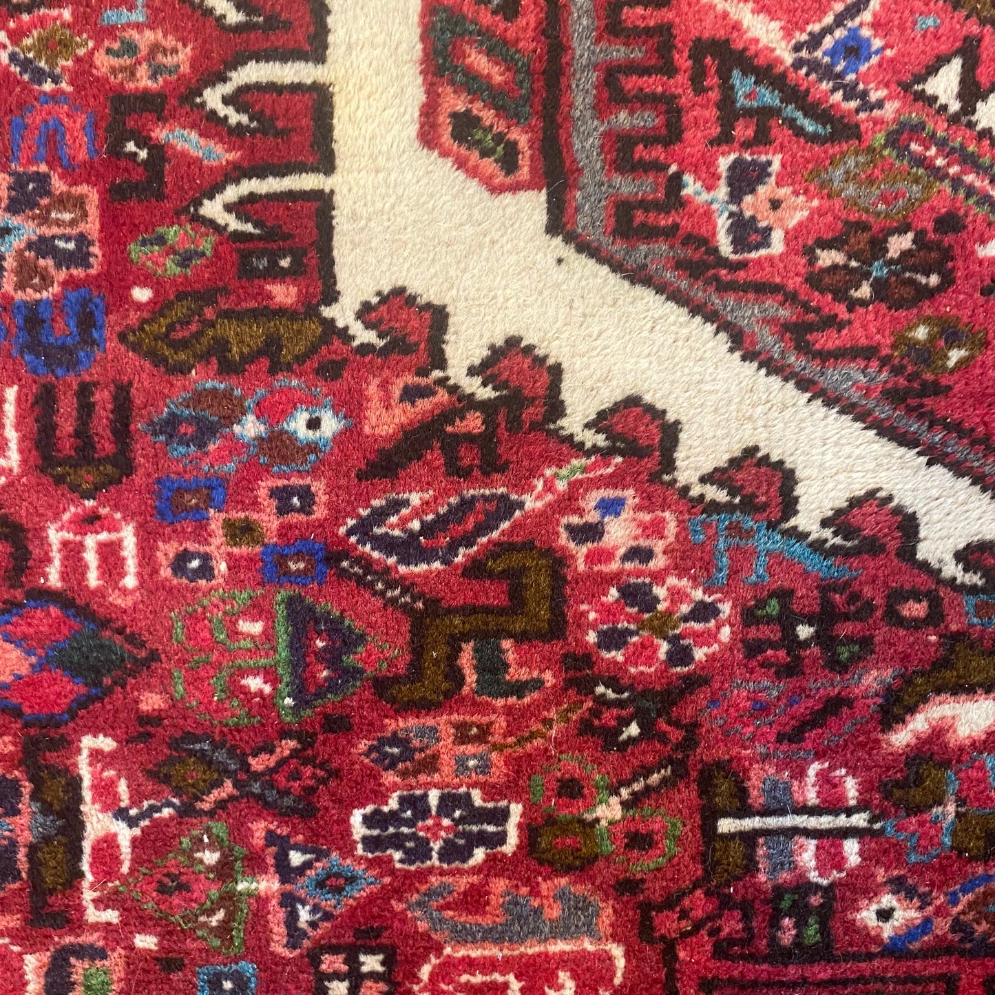 Vintage Rug, 3' 7 x 4' 11 Red