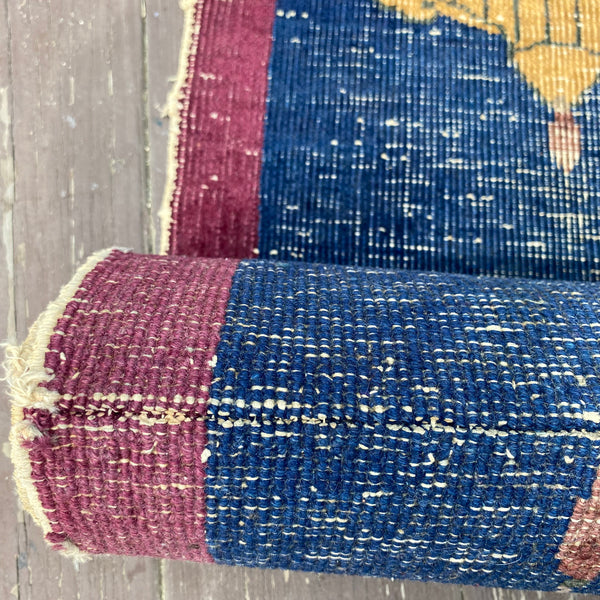 Vintage Rug, 2' 7 x 4' 6 Blue