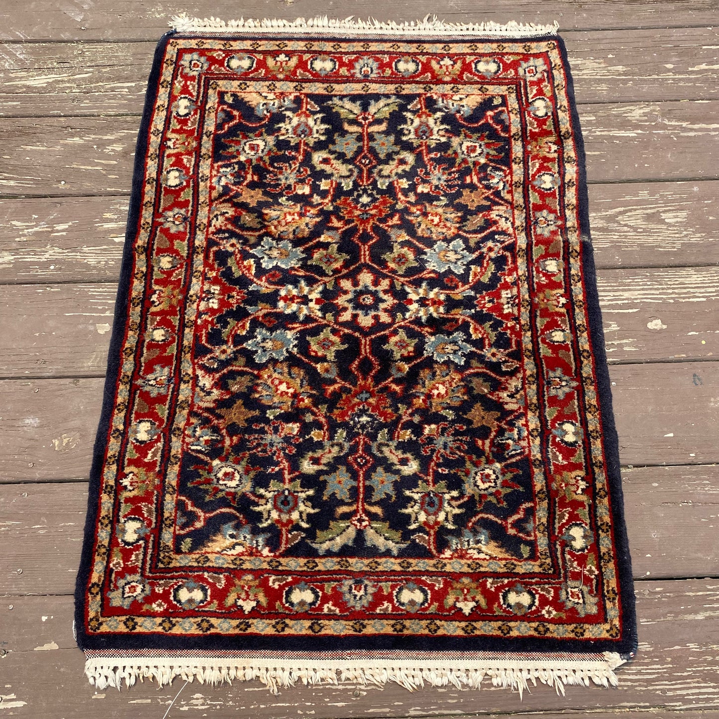 Vintage Rug, 2' 3 x 3' 3 Blue