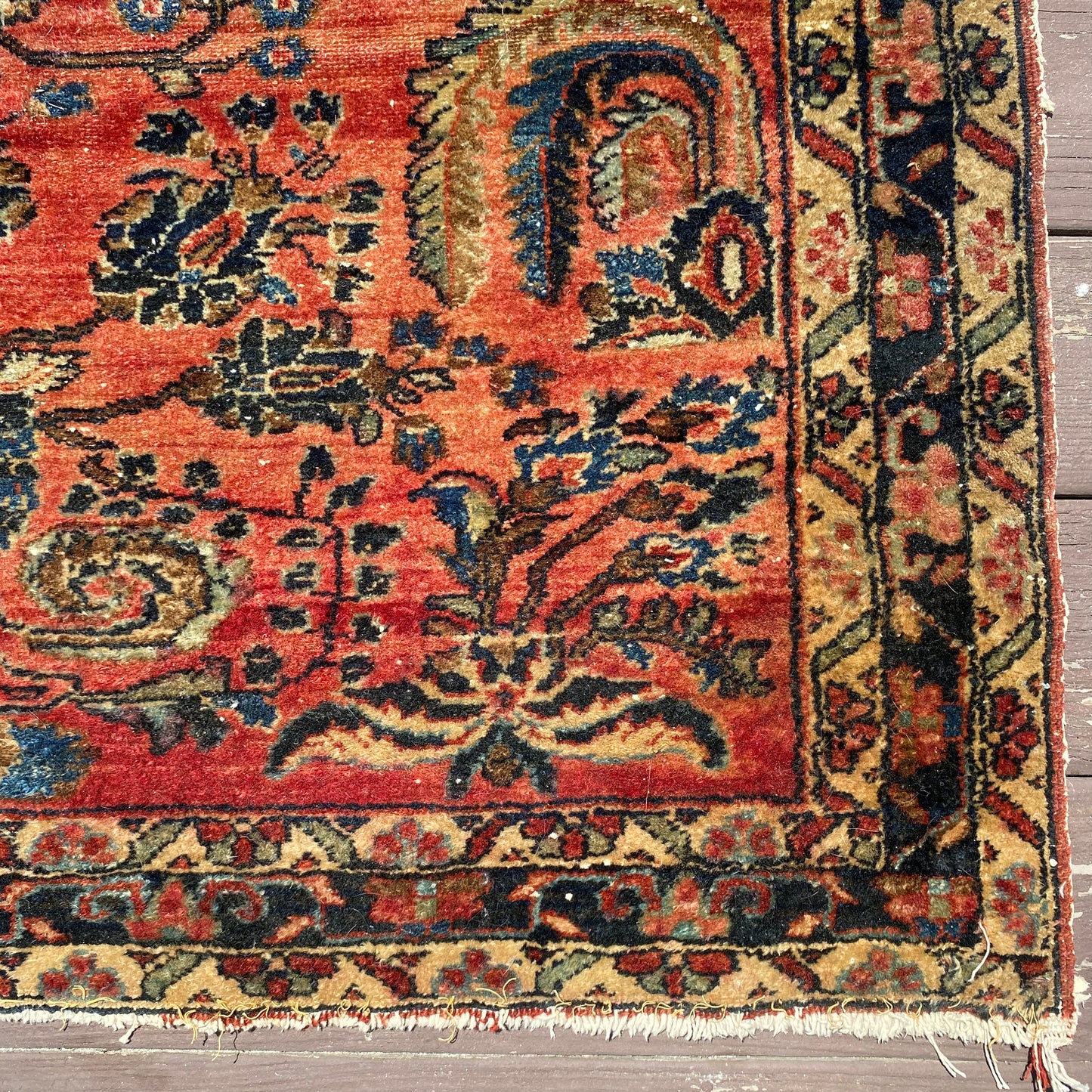 Vintage Rug, 3' 9 x 5' 6 Dark Pink