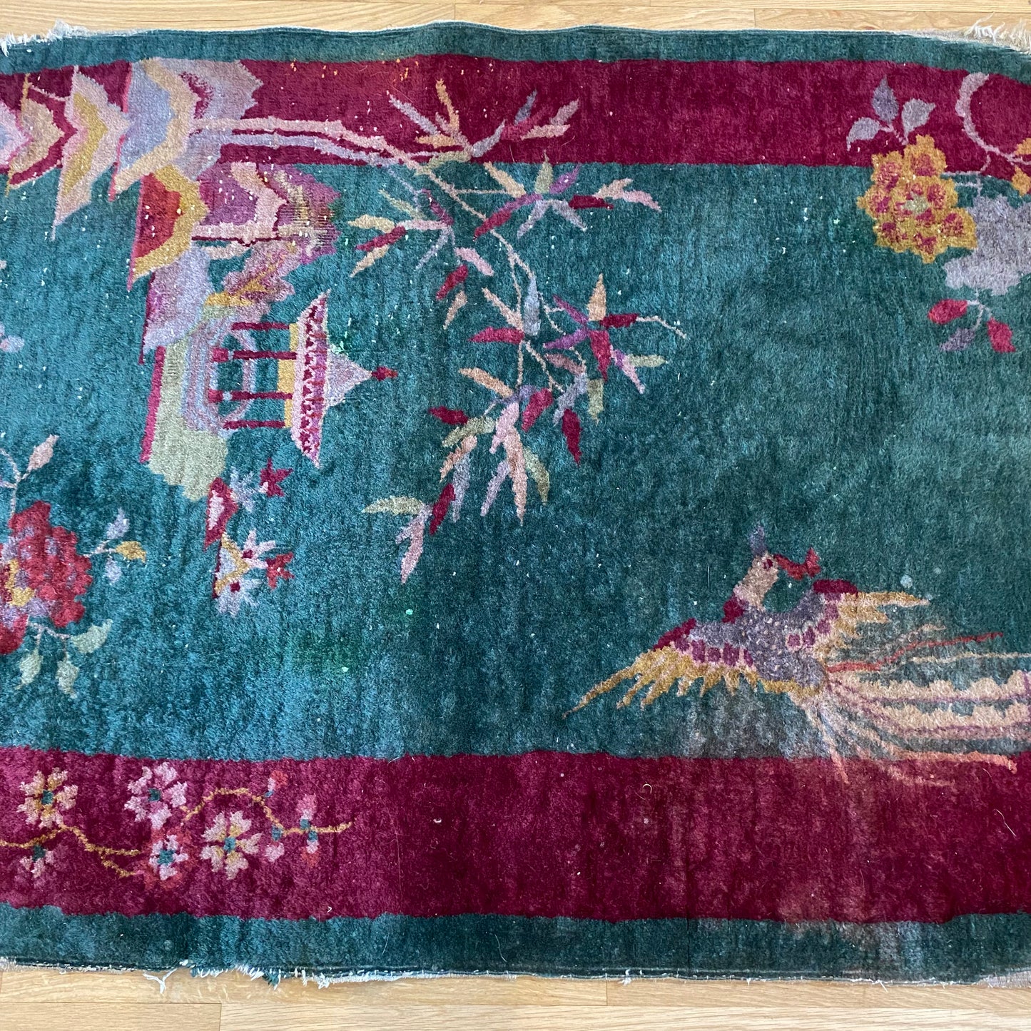 Vintage Rug, 3' 6 x 5' 10 Green