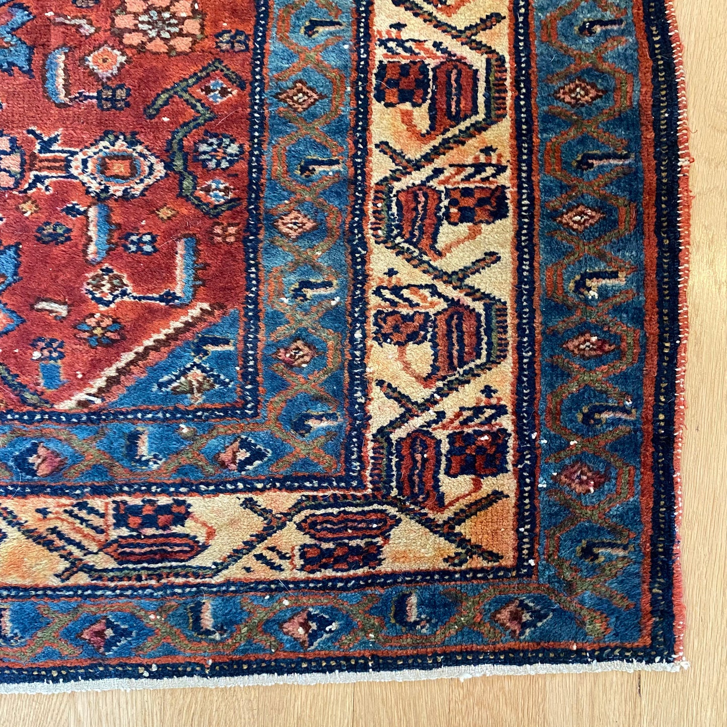 Vintage Rug, 3' x 4' 9 Red