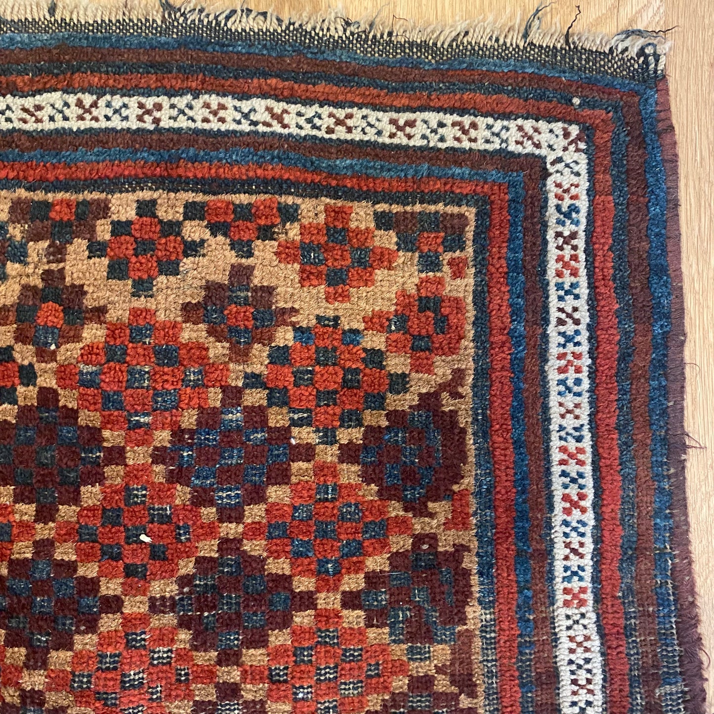 Vintage Rug, 1' 9 x 3' Tan