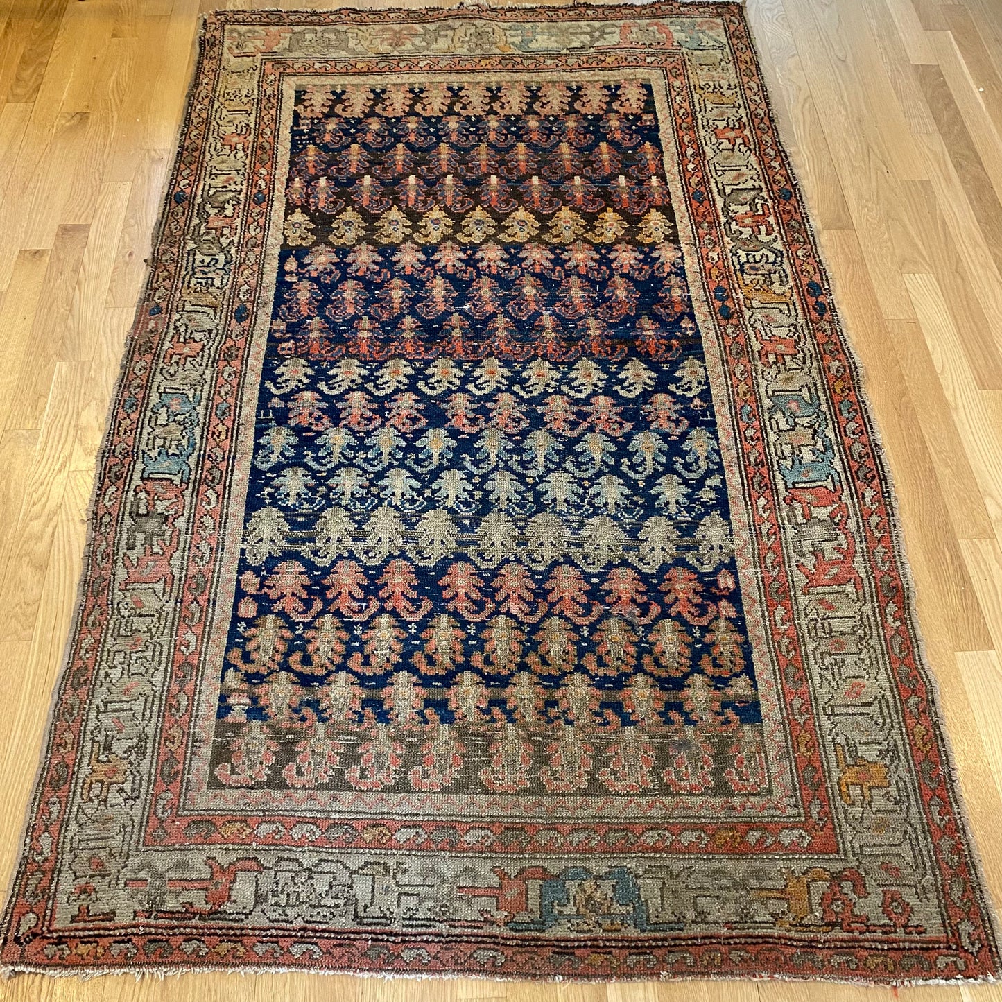 Antique Rug, 4' x 6' 4 Blue