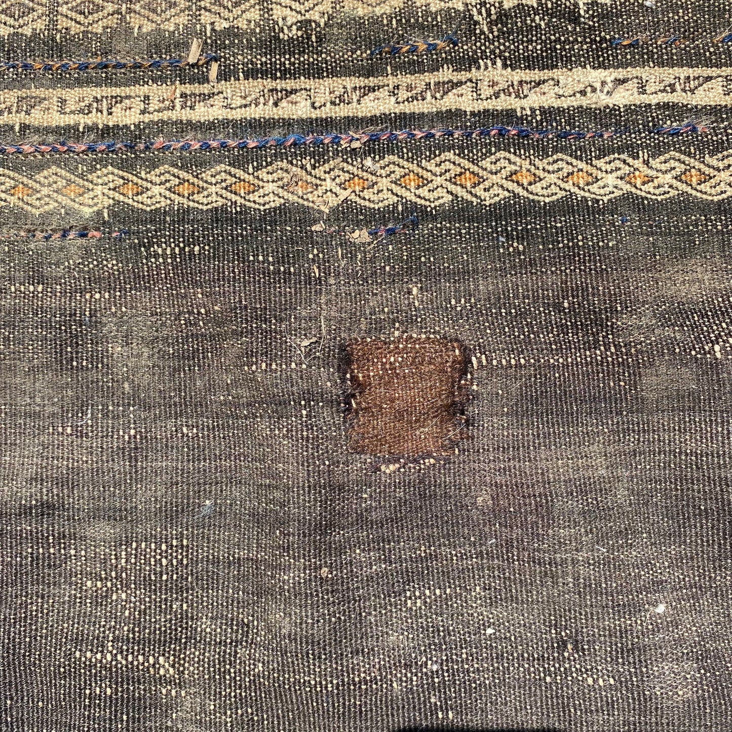 Vintage Flatweave, 3' 4 x 3' 3 Brown