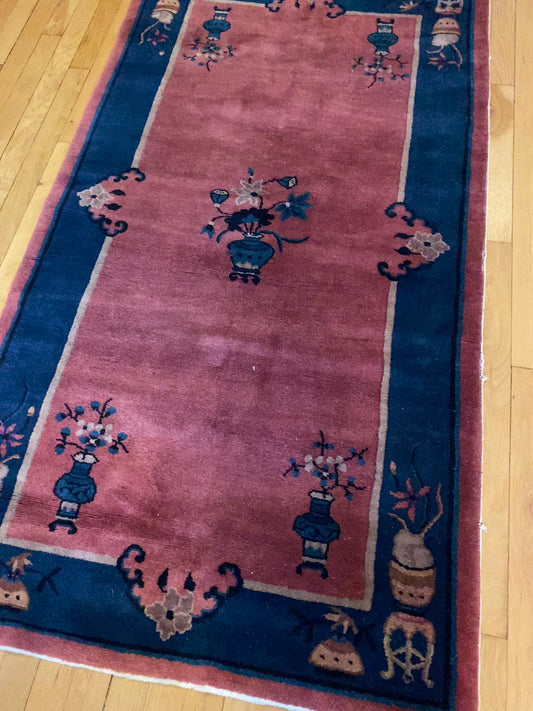 Chinese Rug, 3' 2 x 5' 9 Vintage Magenta