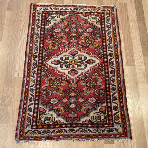 Vintage Rug, 2' x 3' Red