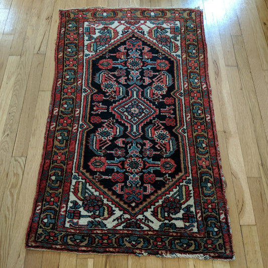 Vintage Rug, 2' 6 x 4' 2 Blue