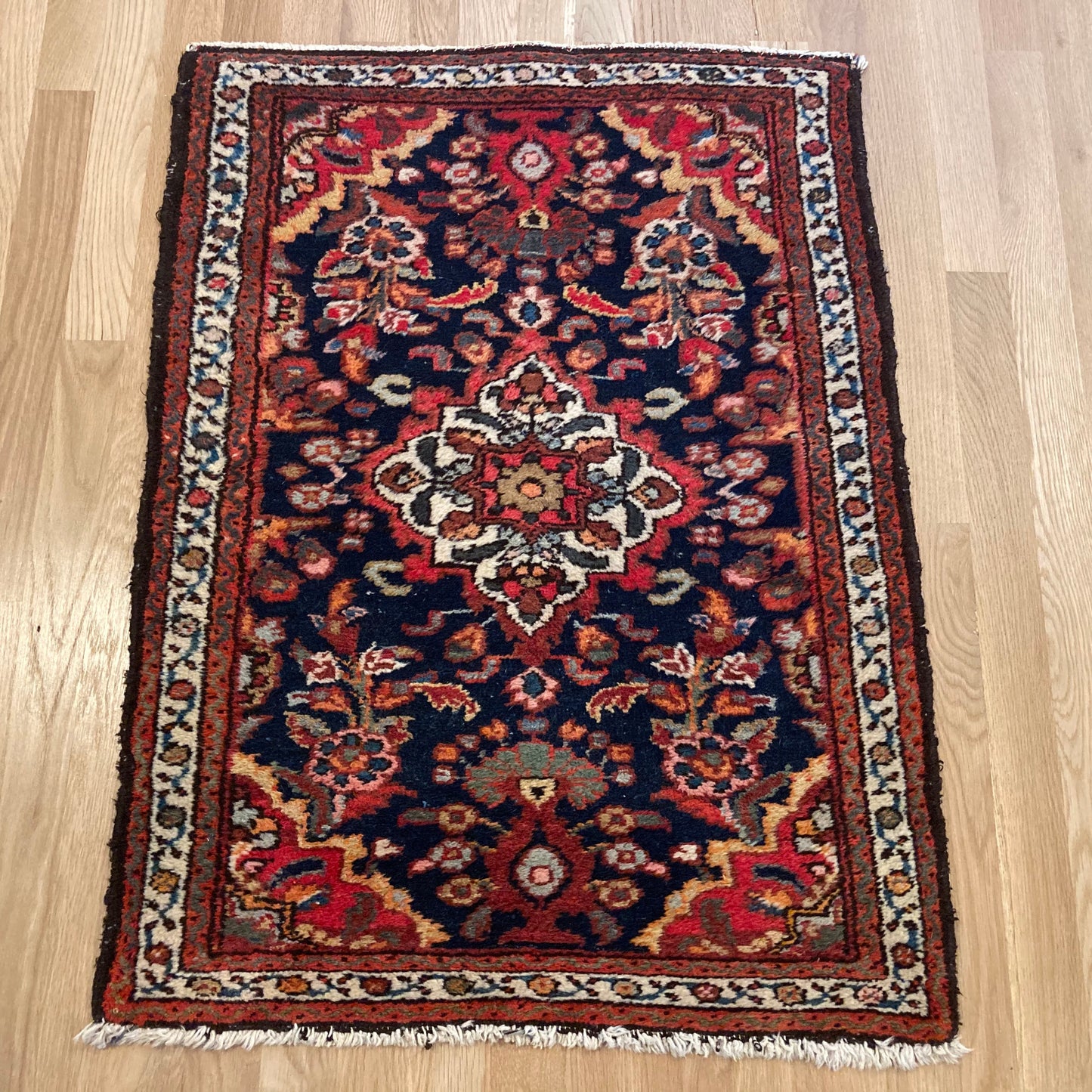 Vintage Rug, 2' 2 x 3' Blue