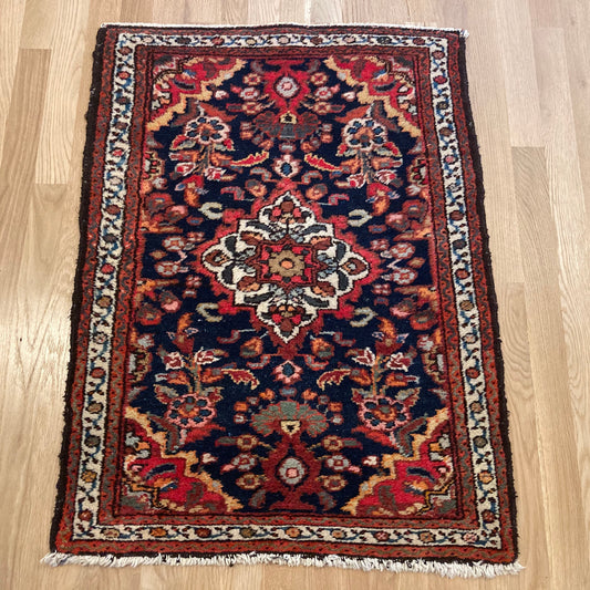 Vintage Rug, 2' 2 x 3' Blue