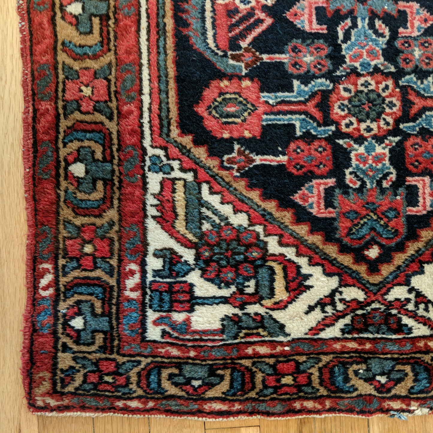 Vintage Rug, 2' 6 x 4' 2 Blue