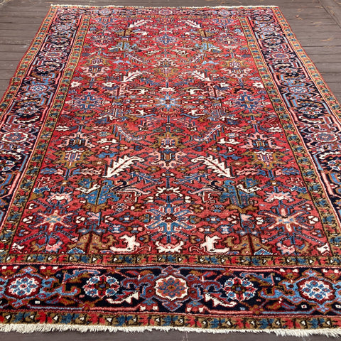 Vintage Rug, 7' 2 x 10' 7 Red