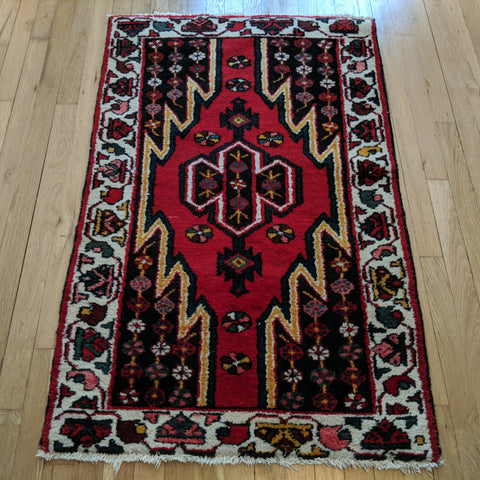 Vintage Rug, 2' 8 x 4' 4 Red