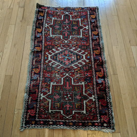 Vintage Rug, 2' 3 x 4' Red