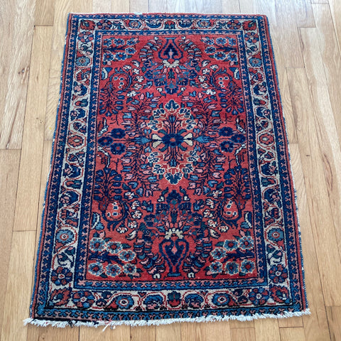 Vintage Rug, 2' 2 x 3' Red