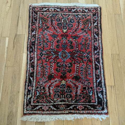 Vintage Rug, 1' 11 x 2' 11 Red