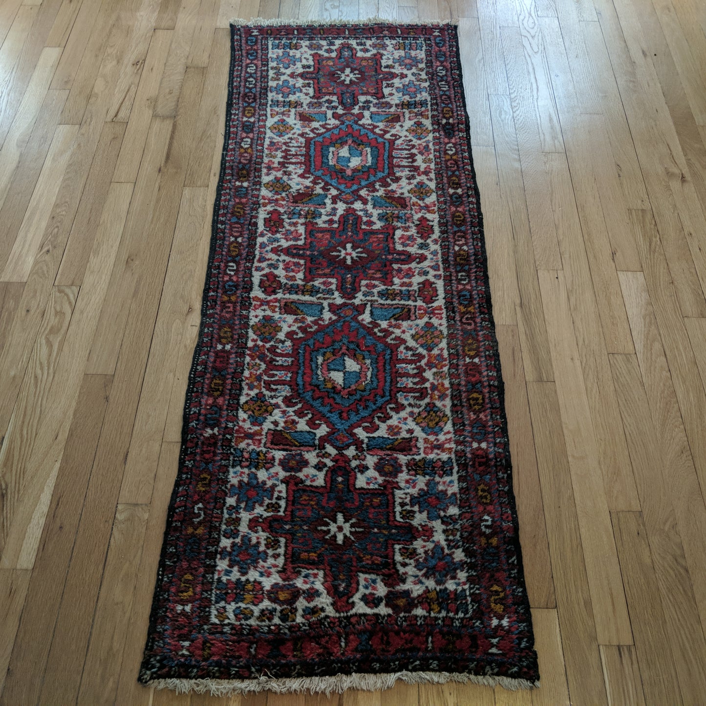 Vintage Rug, 2' 1 x 5' 11 White