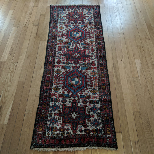 Vintage Rug, 2' 1 x 5' 11 White
