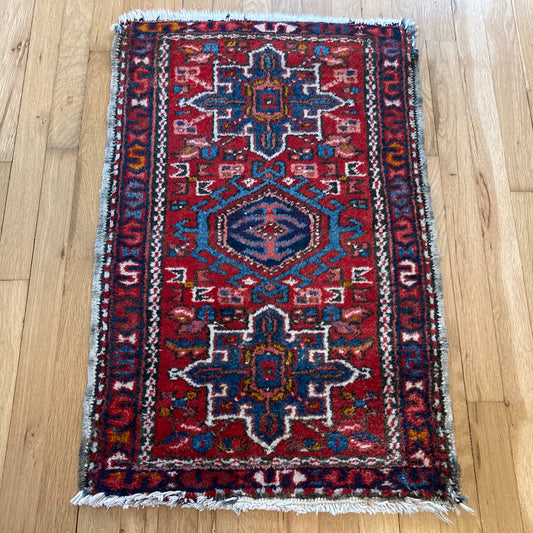 Vintage Rug, 1' 10 x 2' 11 Red