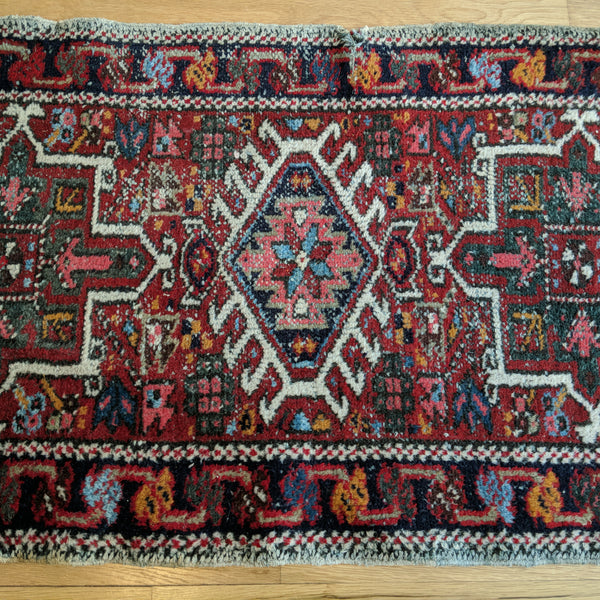 Vintage Rug, 2' 3 x 4' Red