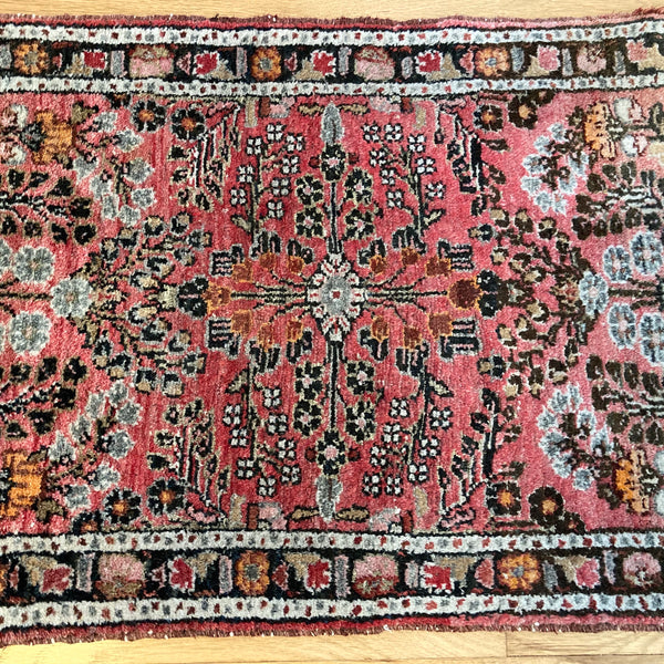Vintage Rug, 1' 11 x 3' Pink