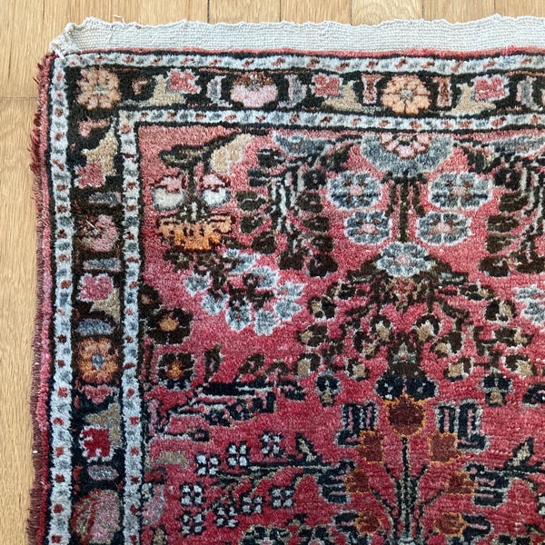 Vintage Rug, 1' 11 x 3' Pink