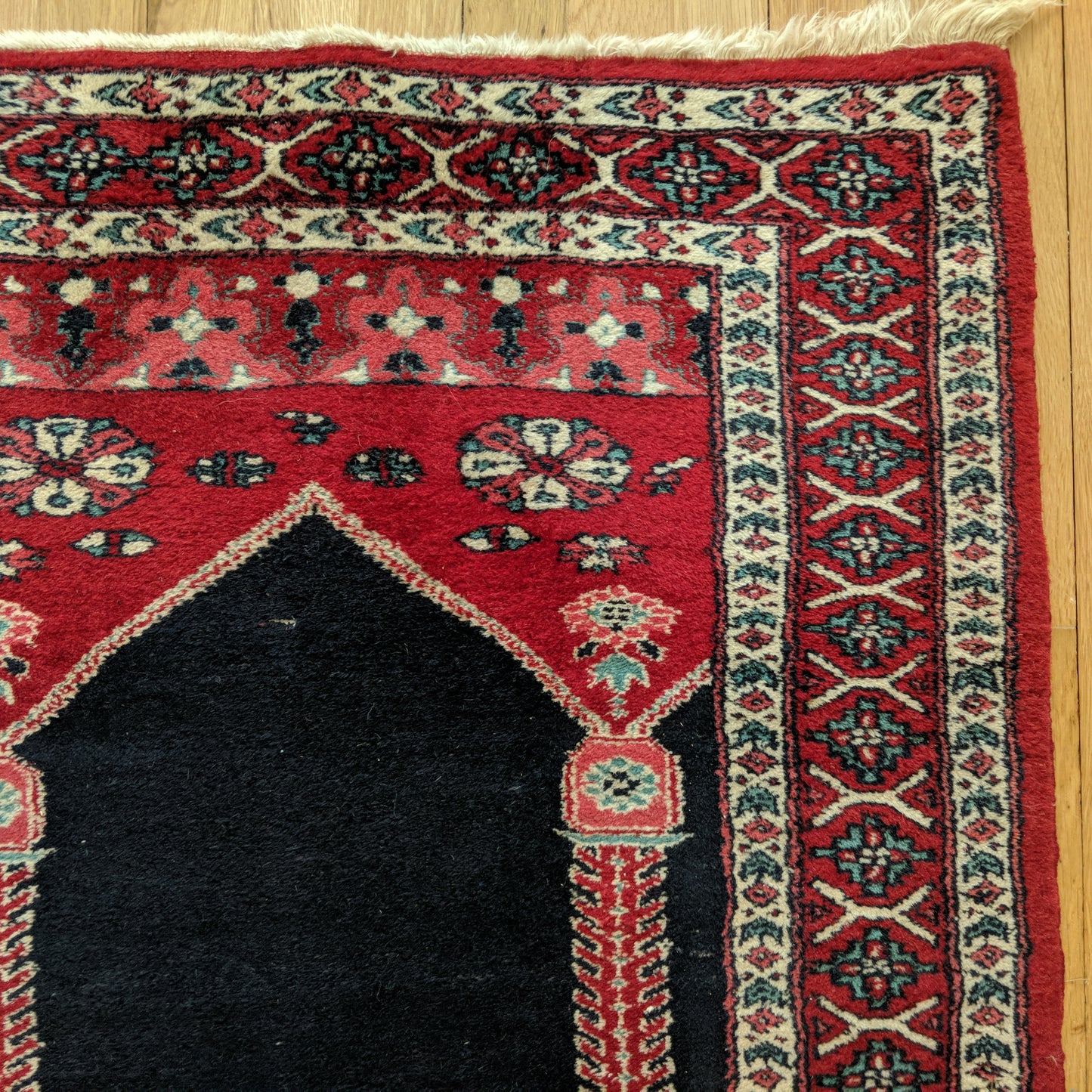 Vintage Rug, 2' 9 x 4' 4 Blue Prayer