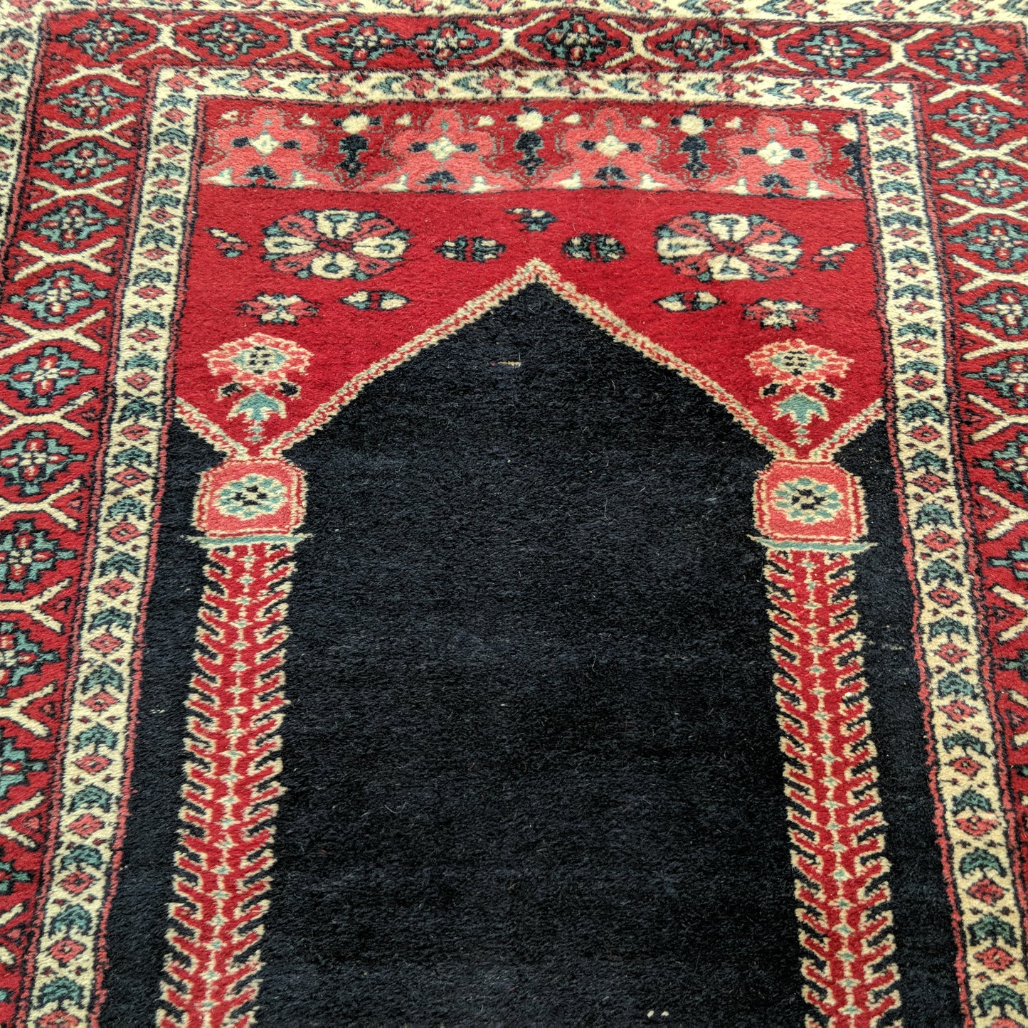 Vintage Rug, 2' 9 x 4' 4 Blue Prayer