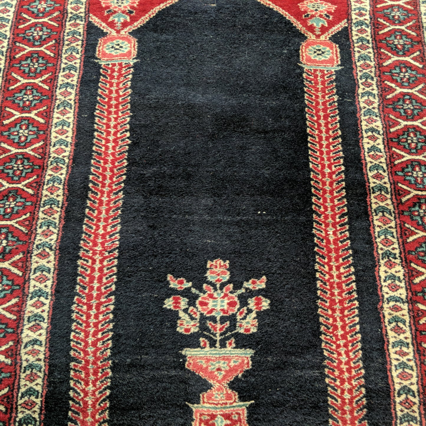 Vintage Rug, 2' 9 x 4' 4 Blue Prayer