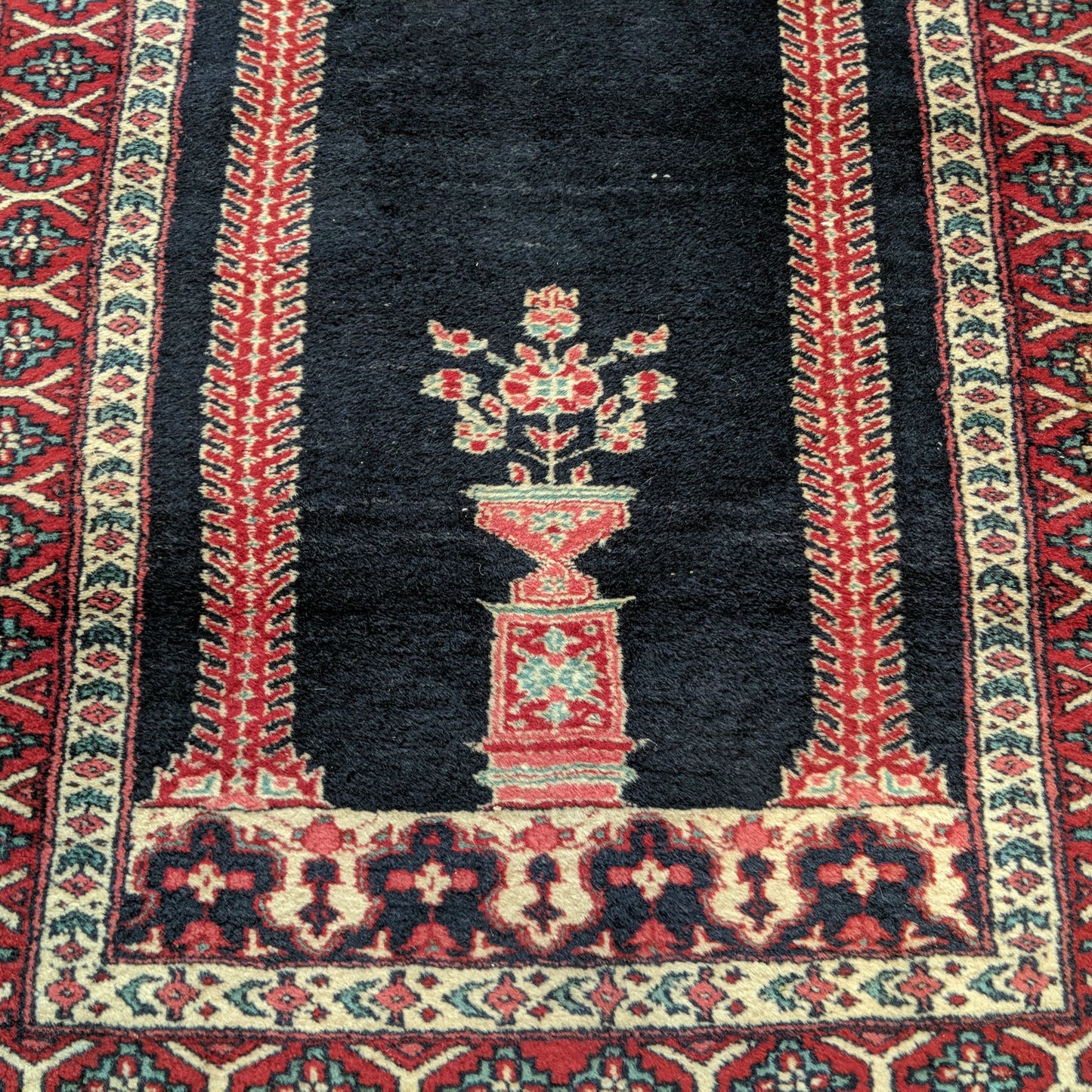 Vintage Rug, 2' 9 x 4' 4 Blue Prayer