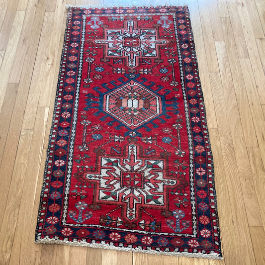 Vintage Rug, 2' 5 x 4' 8 Red