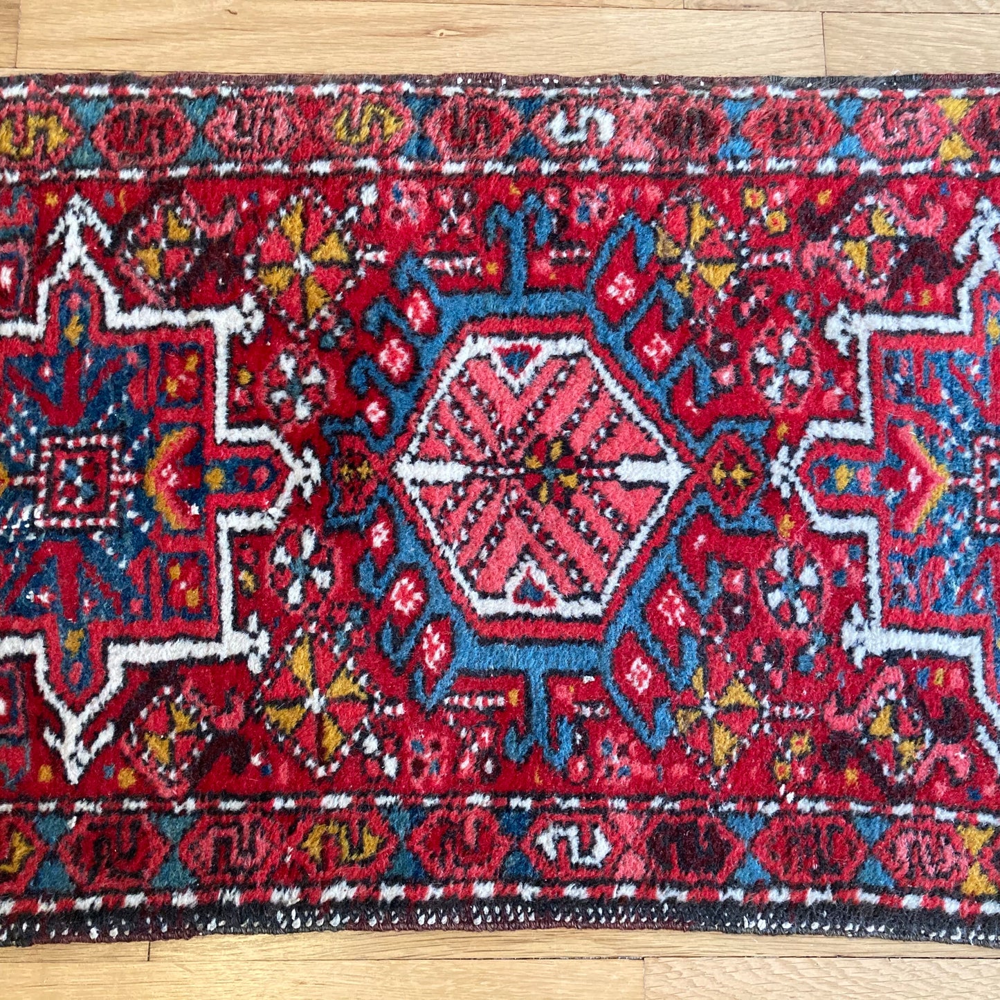 Vintage Rug, 2' x 3' 7 Red