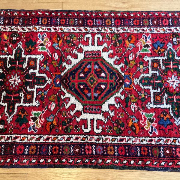 Vintage Rug, 2' 6 x 4' 4 Red