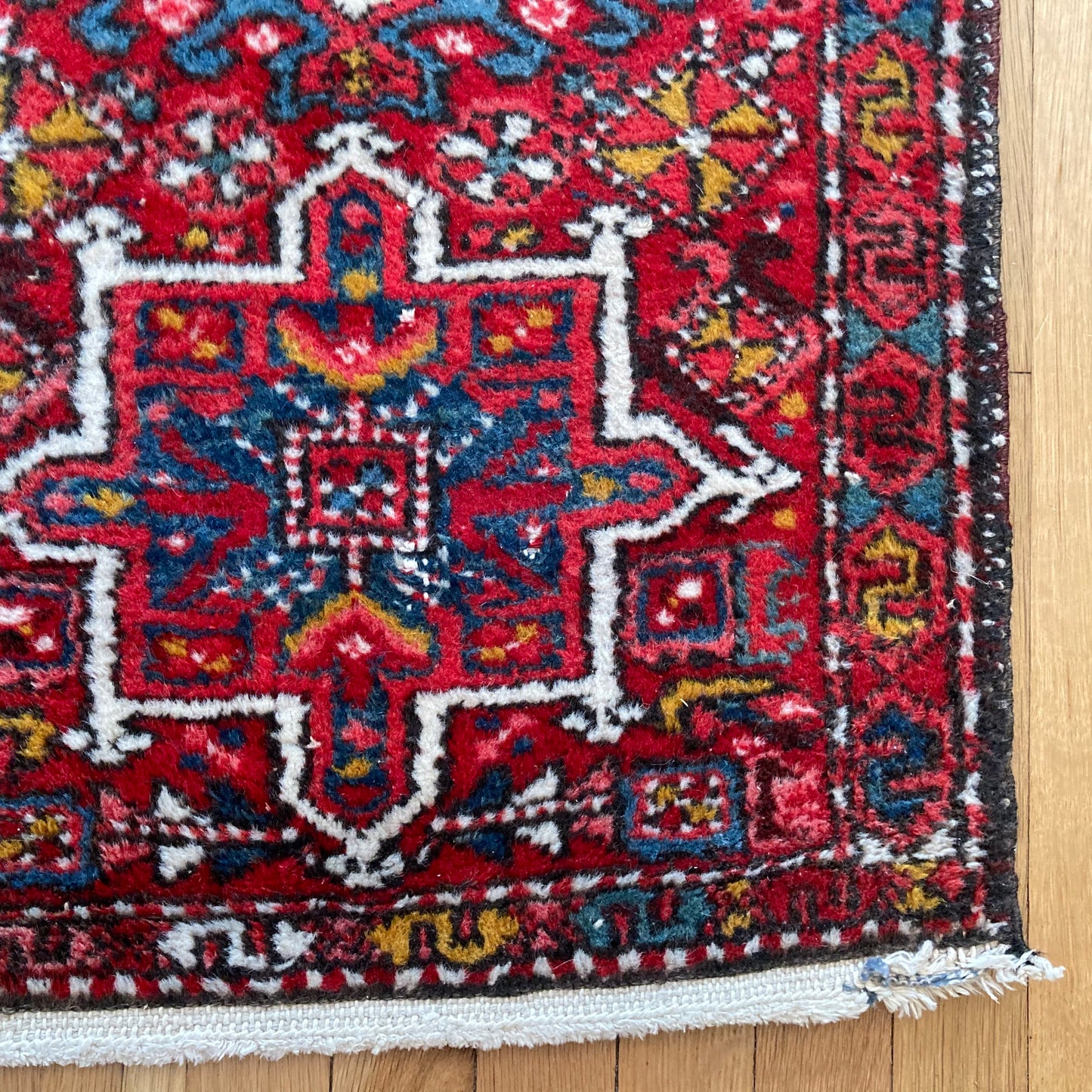 Vintage Rug, 2' x 3' 7 Red