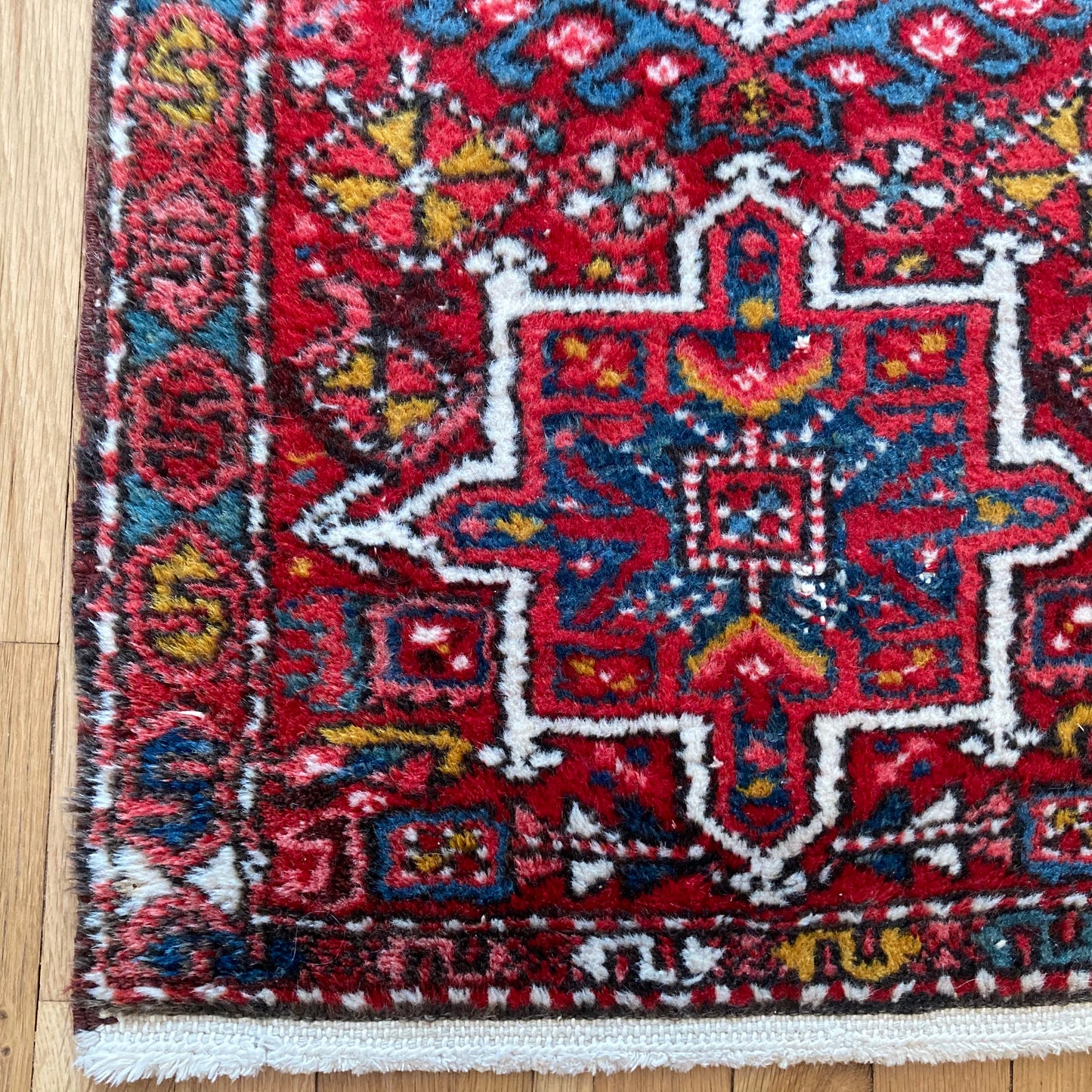 Vintage Rug, 2' x 3' 7 Red
