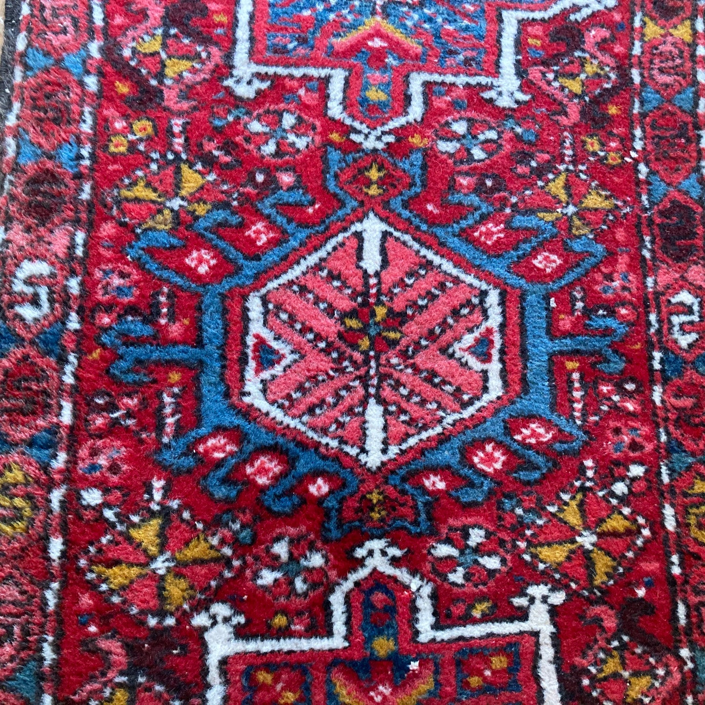 Vintage Rug, 2' x 3' 7 Red