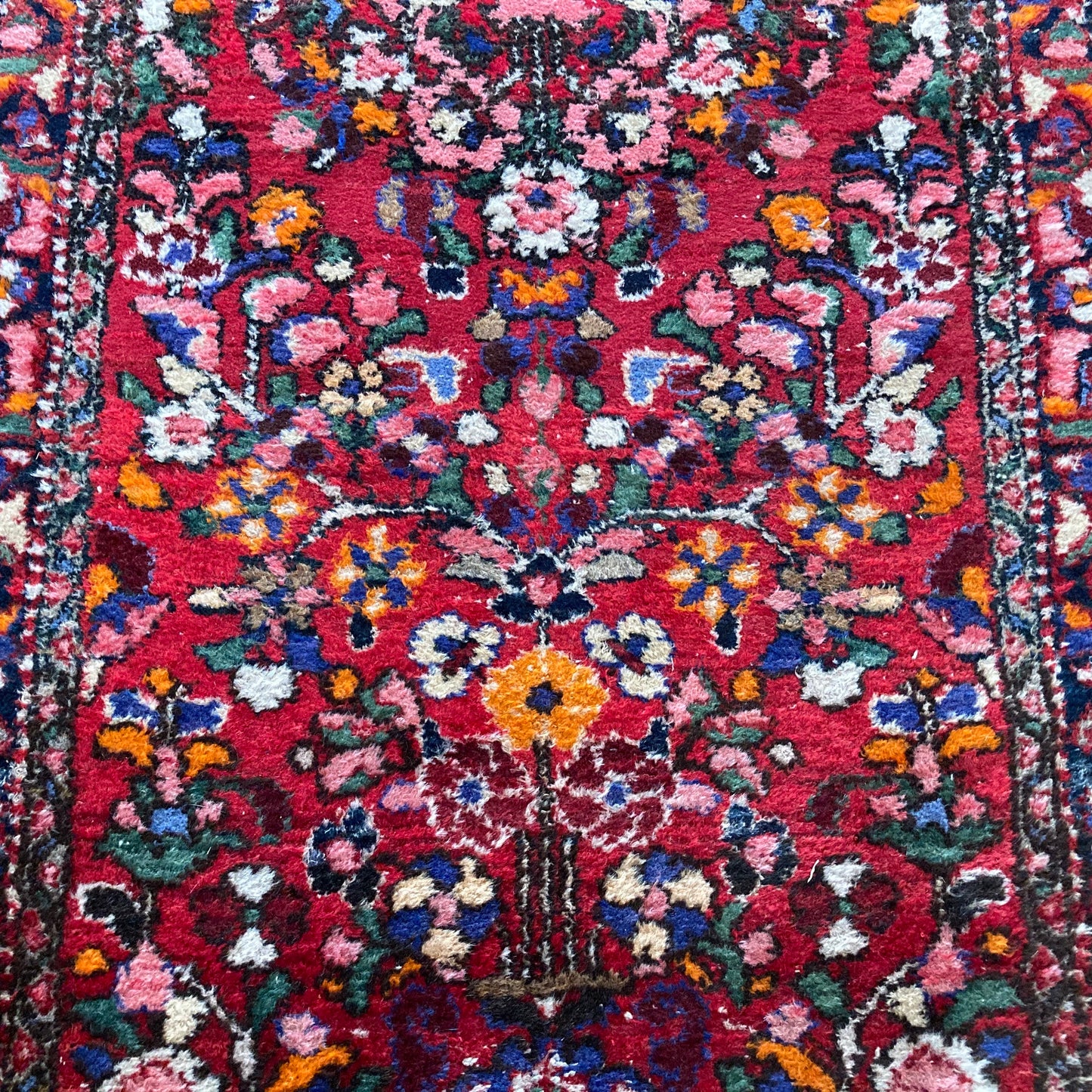 Vintage Rug, 2' 7 x 7' Red