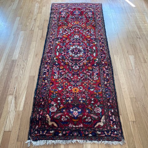 Vintage Rug, 2' 7 x 7' Red