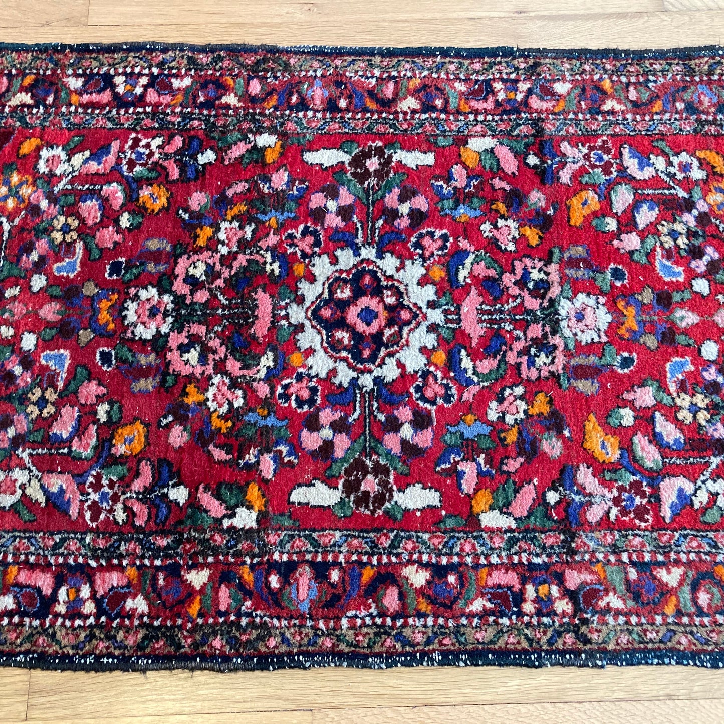 Vintage Rug, 2' 7 x 7' Red