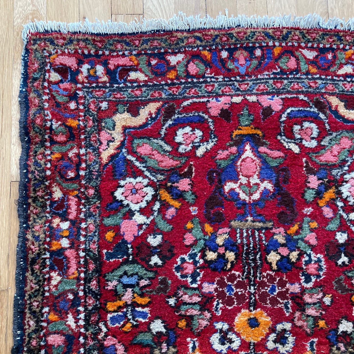 Vintage Rug, 2' 7 x 7' Red